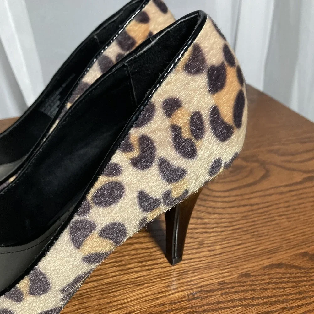 Fergalicious Utopia Fur Cheetah Print Leopard Going Out Pumps Heel Womens 8.5